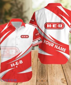 H-E-B Hawaiian Shirt Button Beach Shirt Product Photo 1