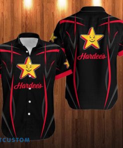 hardee's Logo Hawaii Shirt Black Shirt Product Photo 1
