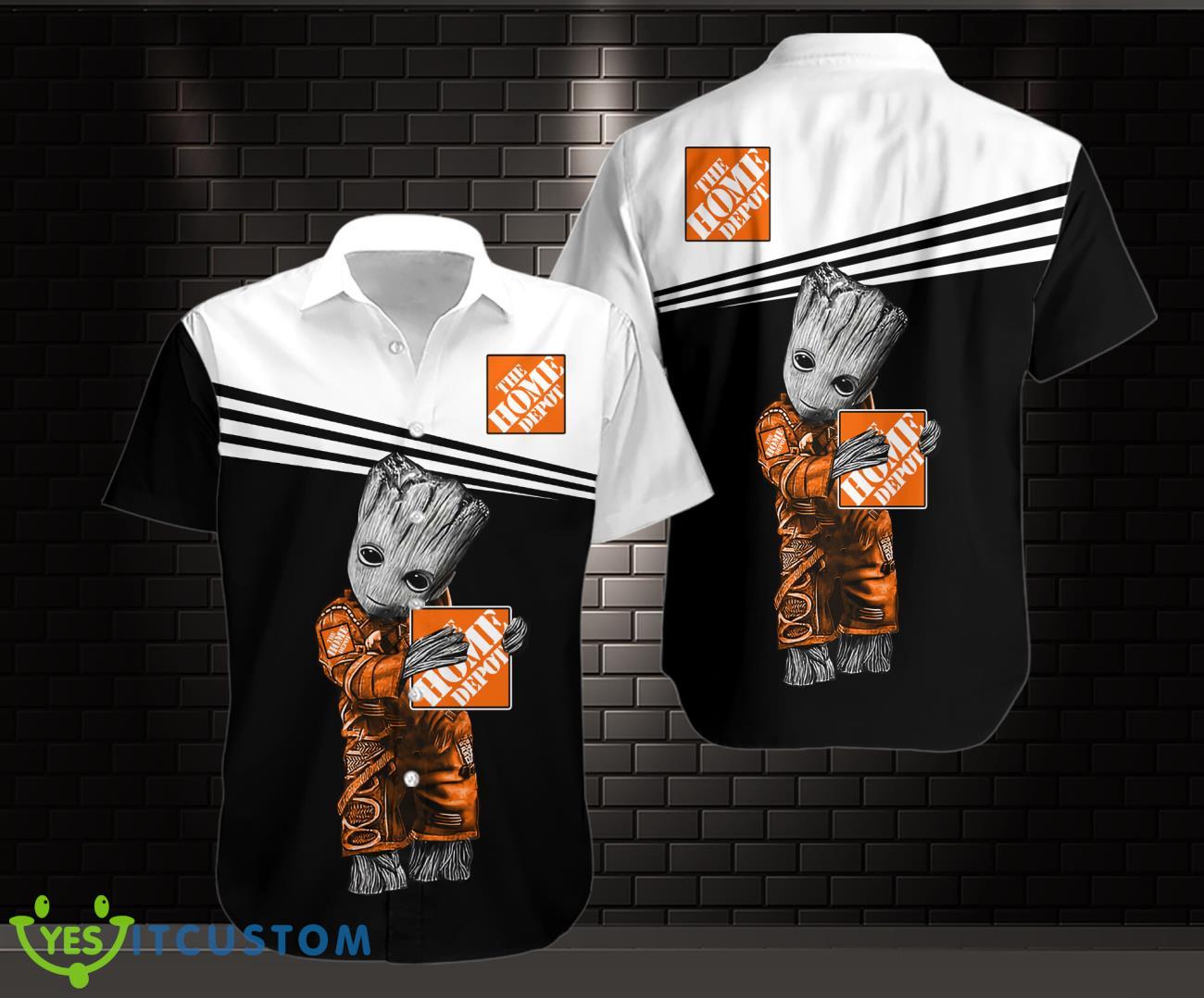 Home Depot Beach Hawaiian Shirt Baby Groot Shirt 2 Home Depot Beach Hawaiian Shirt Baby Groot Shirt Product Photo 1