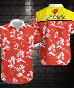 love's 3D Hawaiian Shirt Coconut Island Pattern Hawaii Shirt Product Photo 1