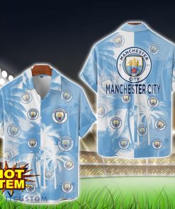 Manchester City F.C Hawaii Shirt All Over Printed Logo And Coconut Pattern Hawaiian Shirt Product Photo 1