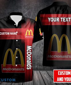 MCDONALD'S 3D Printing Hawaii Shirt Button Shirt Custom Name Product Photo 1