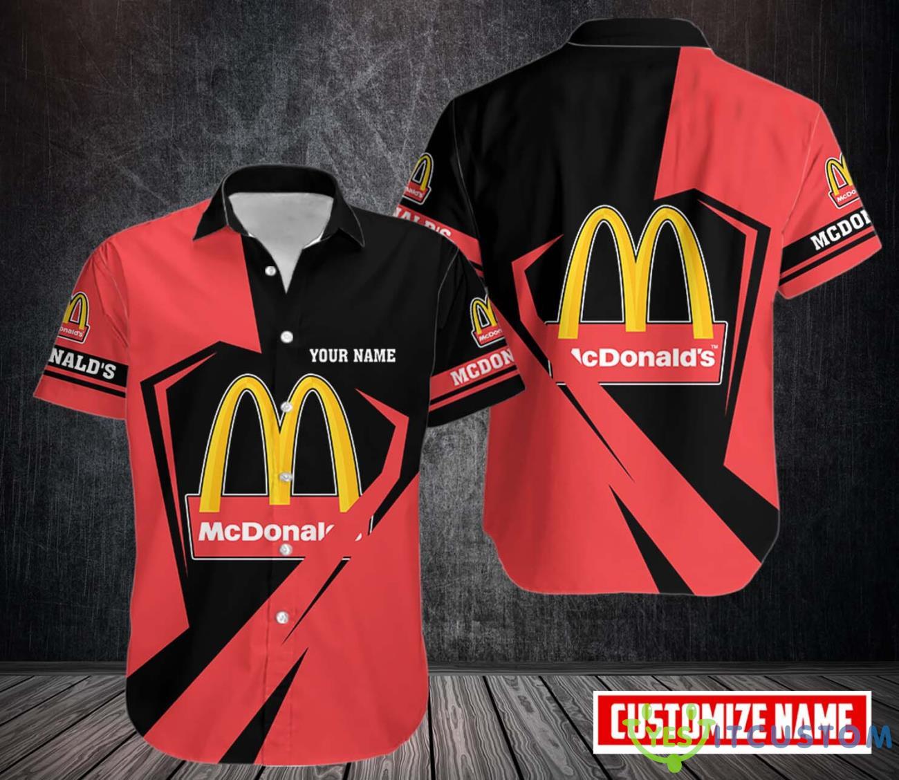 Mcdonald's Hawaii Shirt Classic Button Shirt Custom Name 2 mcdonalds hawaii shirt classic button shirt custom name