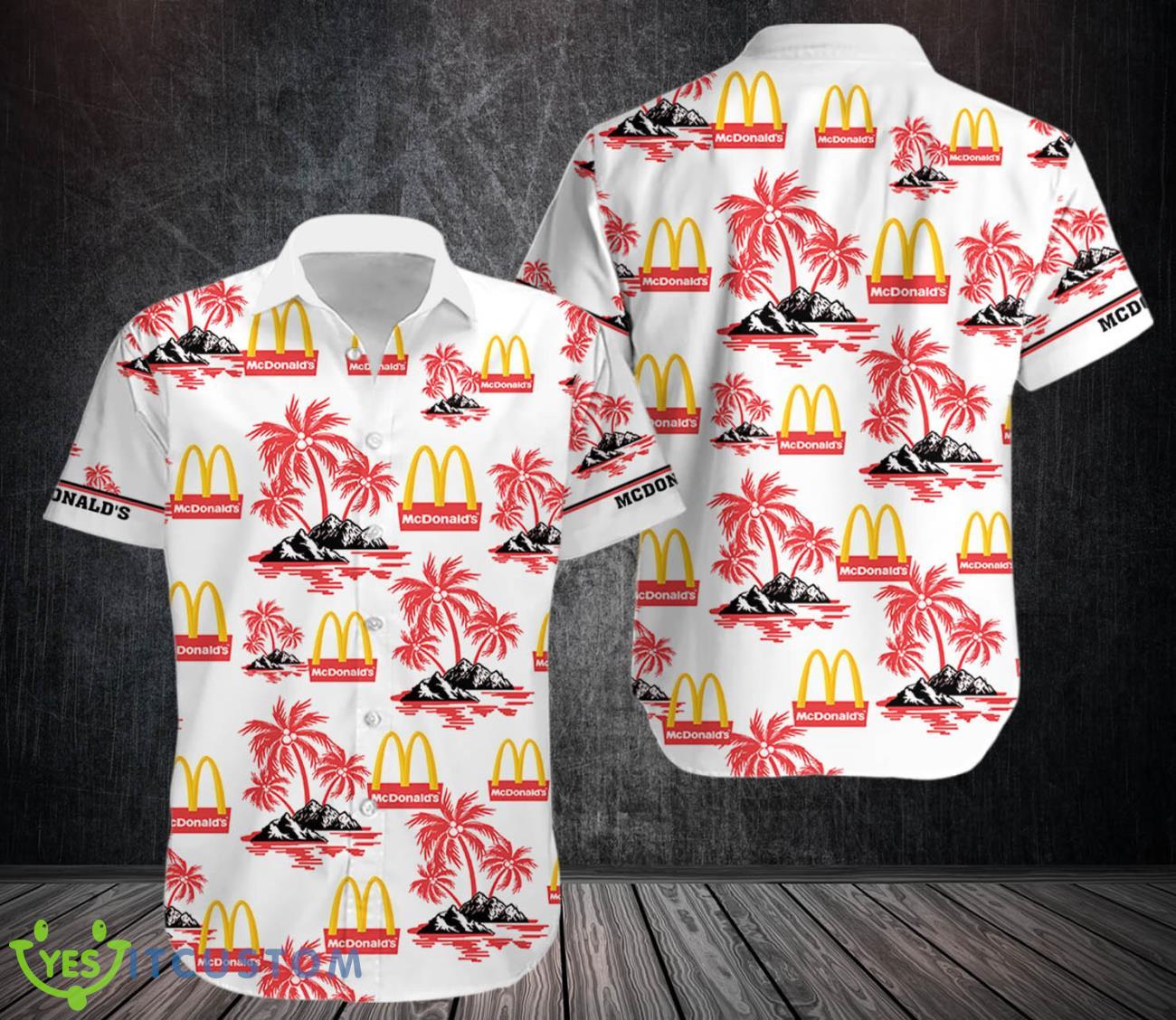 mcdonald's Hawaiian Shirt Button Beach Shirt 2 mcdonalds hawaiian shirt button beach shirt