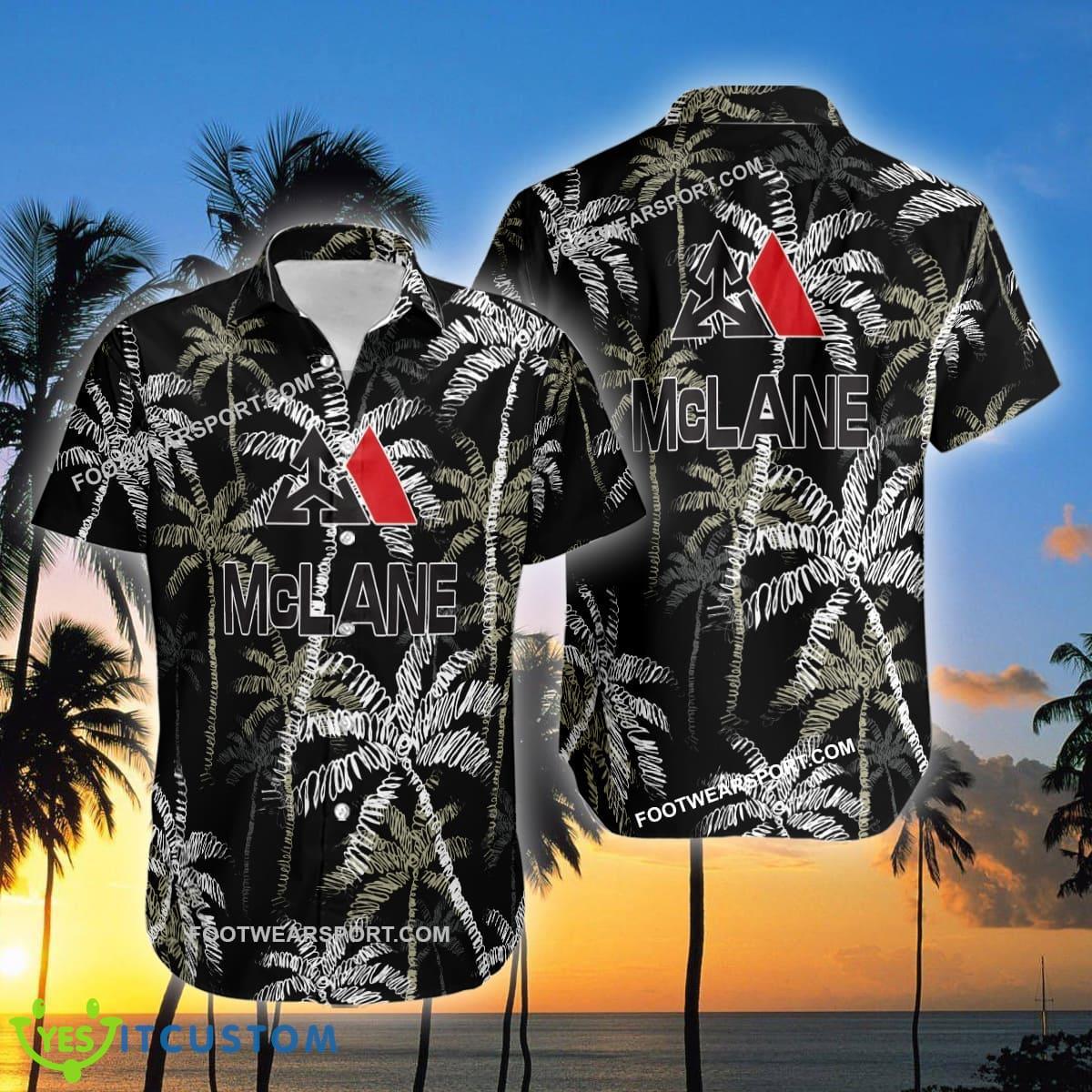 MCLANE Brand Coconut Tree Pattern Black Hawaiian Shirt For Beach 5 MCLANE Brand Coconut Tree Pattern Black Hawaiian Shirt For Beach - MCLANE Hawaiian Shirt Black Coconut Tree _2