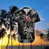 MCLANE Brand Coconut Tree Pattern Black Hawaiian Shirt For Beach - MCLANE Hawaiian Shirt Black Coconut Tree _1