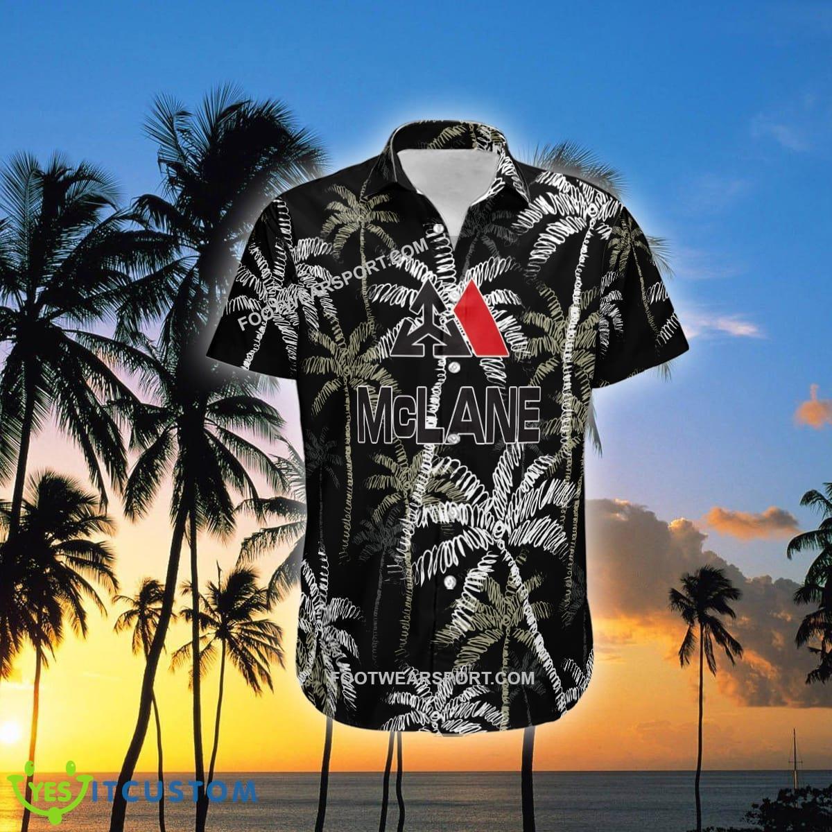 MCLANE Brand Coconut Tree Pattern Black Hawaiian Shirt For Beach 4 MCLANE Brand Coconut Tree Pattern Black Hawaiian Shirt For Beach - MCLANE Hawaiian Shirt Black Coconut Tree _1