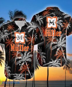 Müller Brand Coconut Tree Pattern Black Hawaiian Shirt For Beach - Müller Hawaiian Shirt Black Coconut Tree _2