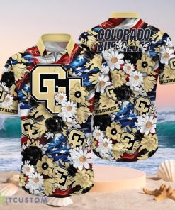 NCAA Colorado Buffaloes Design Logo Gift For Fan Independence Day Hawaii Shirt Full Over Print Product Photo 1