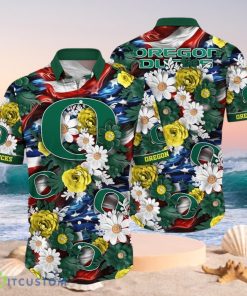 NCAA Oregon Ducks Design Logo Gift For Fan Independence Day Hawaii Shirt Full Over Print Product Photo 1
