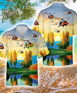 Netherlands Coast Guard (Bristow Helicopters) Agusta-Westland AW-189 AOP Hawaiian Shirt Product Photo 1