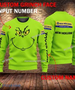 New Holland Tractor Grinch Face 3D Hoodie, Zip Hoodie Green AOP Custom Number And Name 7 New Holland Tractor Grinch Face 3D Hoodie, Zip Hoodie Green AOP Custom Number And Name - New Holland Tractor Grinch Face 3D Sweater