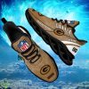NFL Green Bay Packers Logo Design Background Brown Gift Shoes For Fans Custom Name And Number Max Shoes Product Photo 1
