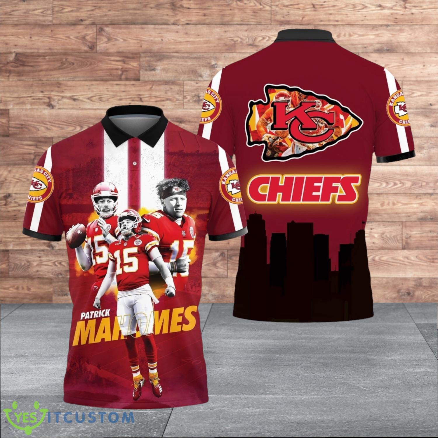 NFL Kansas City Chiefs Patrick Mahomes For Fans Polo Shirt 2 NFL Kansas City Chiefs Patrick Mahomes For Fans Polo Shirt Product Photo 1
