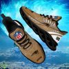 NFL New England Patriots Logo Design Background Brown Gift Shoes For Fans Custom Name And Number Max Shoes Product Photo 1