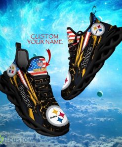 NFL Pittsburgh Steelers Design For Fans Loves Custom Your Name Max Soul Shoes Product Photo 1