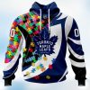 NHL Toronto Maple Leafs Autism Awareness Personalized Name & Number 3D Hoodie New Fashion Product Photo 1