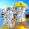 Oxford United F.C Pineapple Flower Pattern Aloha Hawaiian Shirt And Shorts Product Photo 1