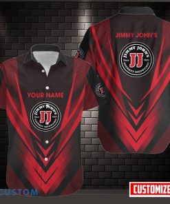 Personalized Jimmy John's logo brand Hawaiian Shirt Custom Name Product Photo 1
