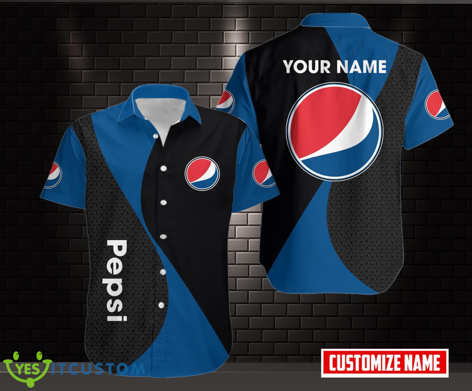 Personalized Name Pepsi AOP Hawaiian Shirt Gift 2 Personalized Name Pepsi AOP Hawaiian Shirt Gift Product Photo 1