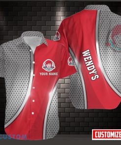 Personalized Name Wendy's AOP Hawaiian Shirt All Over Printed Button Shirt Product Photo 1