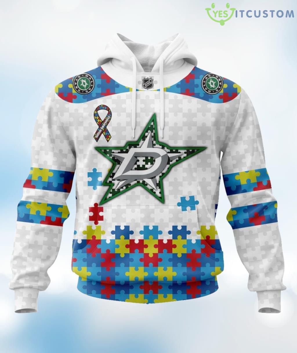 Personalized NHL Dallas Stars Autism Awareness 3D Hoodie New Fashion 2 Personalized NHL Dallas Stars Autism Awareness 3D Hoodie New Fashion Product Photo 1