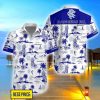 Rangers F.C. Pineapple Flower Pattern Aloha Hawaiian Shirt And Shorts Product Photo 1