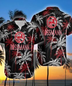 Rossmann Brand Coconut Tree Pattern Black Hawaiian Shirt For Beach - Rossmann Hawaiian Shirt Black Coconut Tree _2