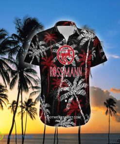 Rossmann Brand Coconut Tree Pattern Black Hawaiian Shirt For Beach - Rossmann Hawaiian Shirt Black Coconut Tree _1