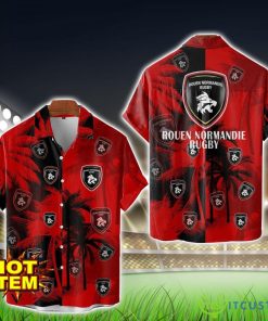 Rouen Normandie Rugby Hawaiian Shirt 3D Printing Beach Shirt For Men And Women Product Photo 1