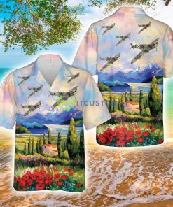 Royal Air Force Supermarine Spitfire Mk.V AOP Hawaiian Shirt Product Photo 1