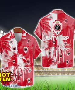 Royal Antwerp F.C Hawaii Shirt All Over Printed Logo And Coconut Pattern Hawaiian Shirt Product Photo 1