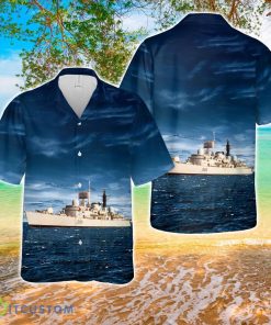 Royal Navy HMS Sheffield (D80) Type 42 destroyer Summer Hawaiian Shirt Product Photo 1