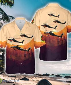 Royal Netherlands Air Force 301 Squadron AH-64E Apache Hawaiian Shirt Men Women Beach Shirt Product Photo 1