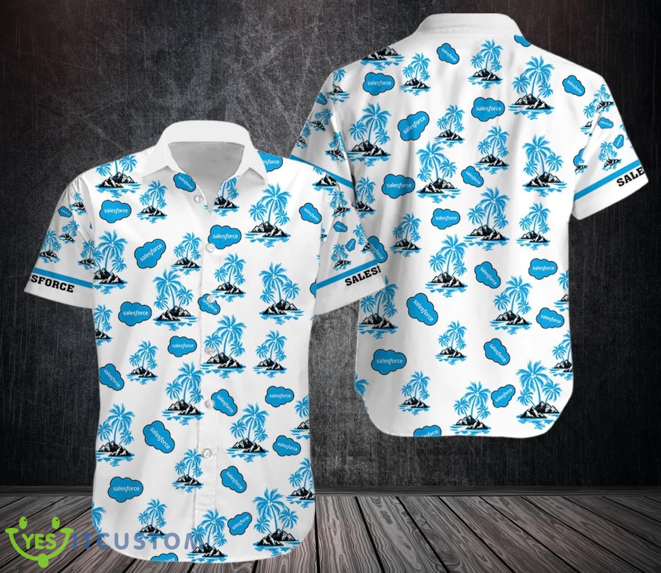 salesforce Hawaiian Shirt Button Beach Shirt 2 salesforce Hawaiian Shirt Button Beach Shirt Product Photo 1
