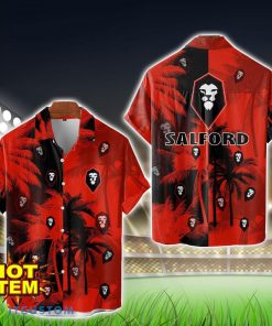 Salford City Hawaii Shirt All Over Printed Logo And Coconut Pattern Hawaiian Shirt Product Photo 1
