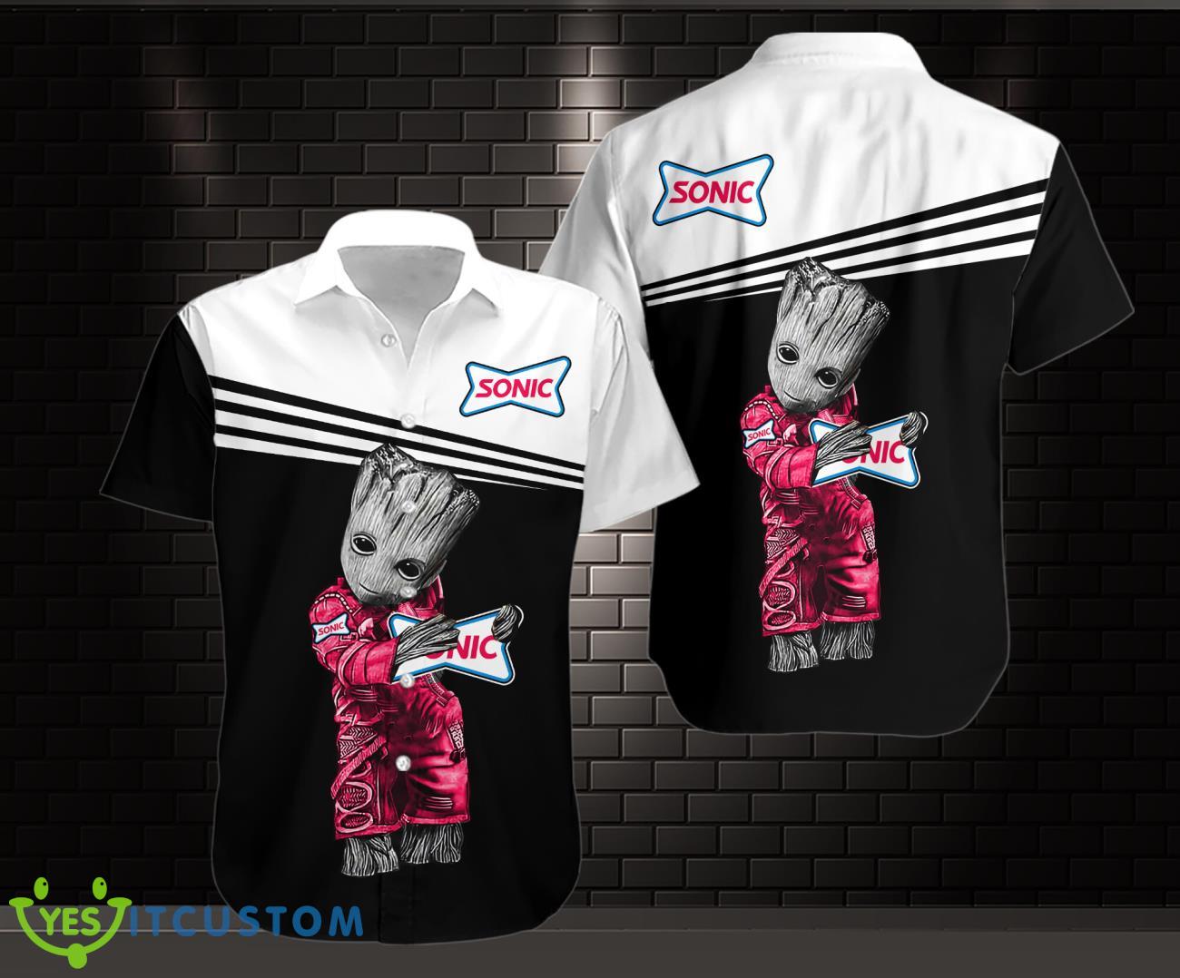 Sonic Drive-In Beach Hawaiian Shirt Baby Groot Shirt 2 Sonic Drive-In Beach Hawaiian Shirt Baby Groot Shirt Product Photo 1