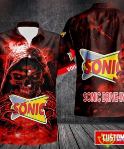 Sonic Drive-In Short Sleeve Button Hawaii Shirt Limited Edition Custom Name Product Photo 1