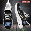 Usps Max Soul Shoes For Men And Women Brown Striped Shoes Custom Name Product Photo 1