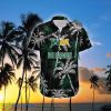 Waste Management Brand Coconut Tree Pattern Black Aloha Hawaiian Shirt Gift For Fans - Waste Management Hawaiian Shirt Black Coconut Tree _1