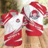 Wendy's Hawaiian Shirt Button Beach Shirt Product Photo 1