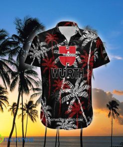 WÜRTH Brand Coconut Tree Pattern Black Hawaiian Shirt All Over Print Gift Summer - WÜRTH Hawaiian Shirt Black Coconut Tree _1