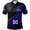 Baltimore Ravens Grunge Custom Number 3D Polo Shirt Gift Ideas For Sport Season Product Photo 1
