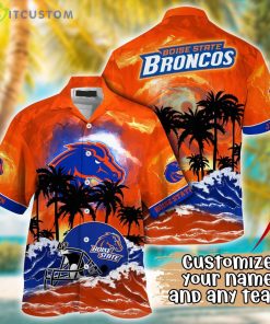 Boise State Broncos NCAA Team Logo Custom Name 3D Hawaiian Shirt Gift Ideas Product Photo 1