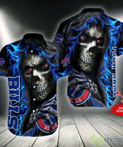Buffalo Bills Personalized Button Hawaiian Shirt Skull Printed Product Photo 1