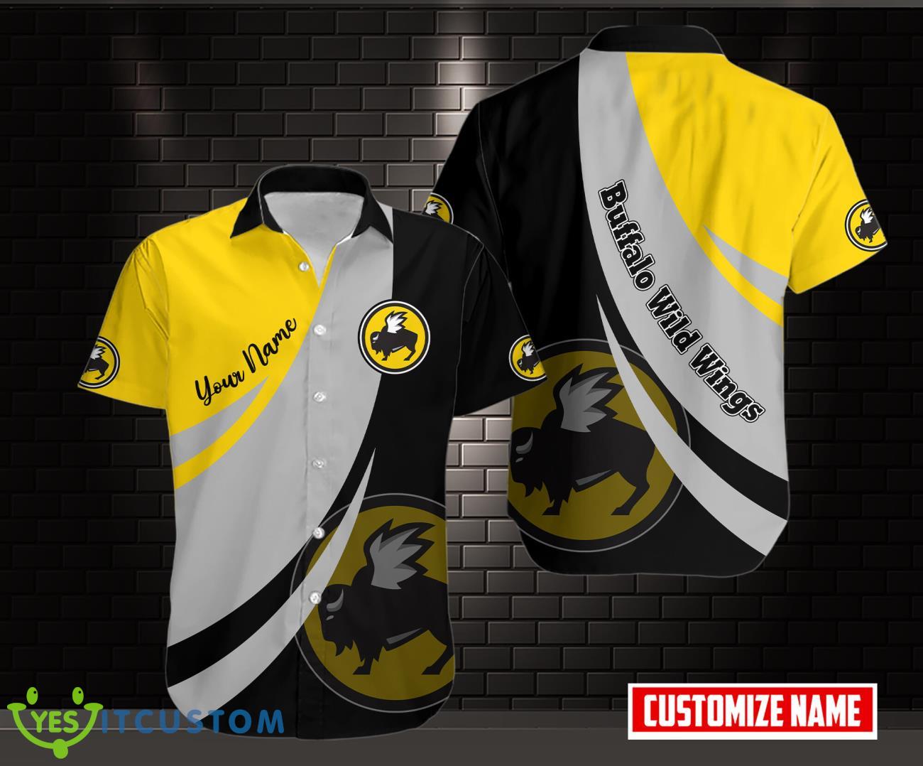 Buffalo Wild Wings Unique Gift For Fans 3d Hawaiian Shirt Personalized Name 2 Buffalo Wild Wings Unique Gift For Fans 3d Hawaiian Shirt Personalized Name Product Photo 1