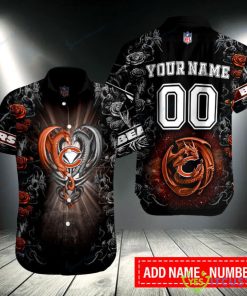 Chicago Bears Personalized Button Hawaiian Shirt Product Photo 1