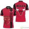 Chicago Bulls NBA Vertical Team Name Team Logo Background Printed 3D Polo Shirt For Fans Product Photo 1