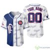 Chicago Cubs Logo Printed Baseball AOP White Baseball Jersey Shirt For Fans Custom Name And Number Product Photo 1