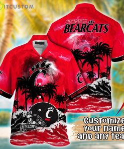 Cincinnati Bearcats NCAA Team Logo Custom Name 3D Hawaiian Shirt Gift Ideas Product Photo 1